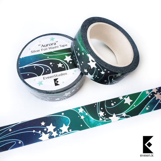 Sea of Stars, Silver Foil Washi Tape