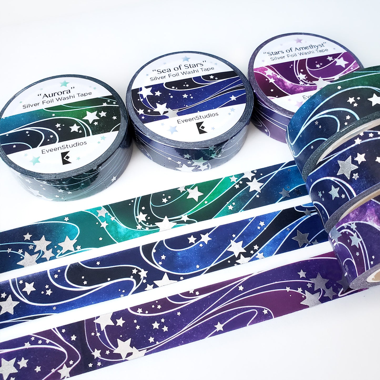 Sea of Stars, Silver Foil Washi Tape