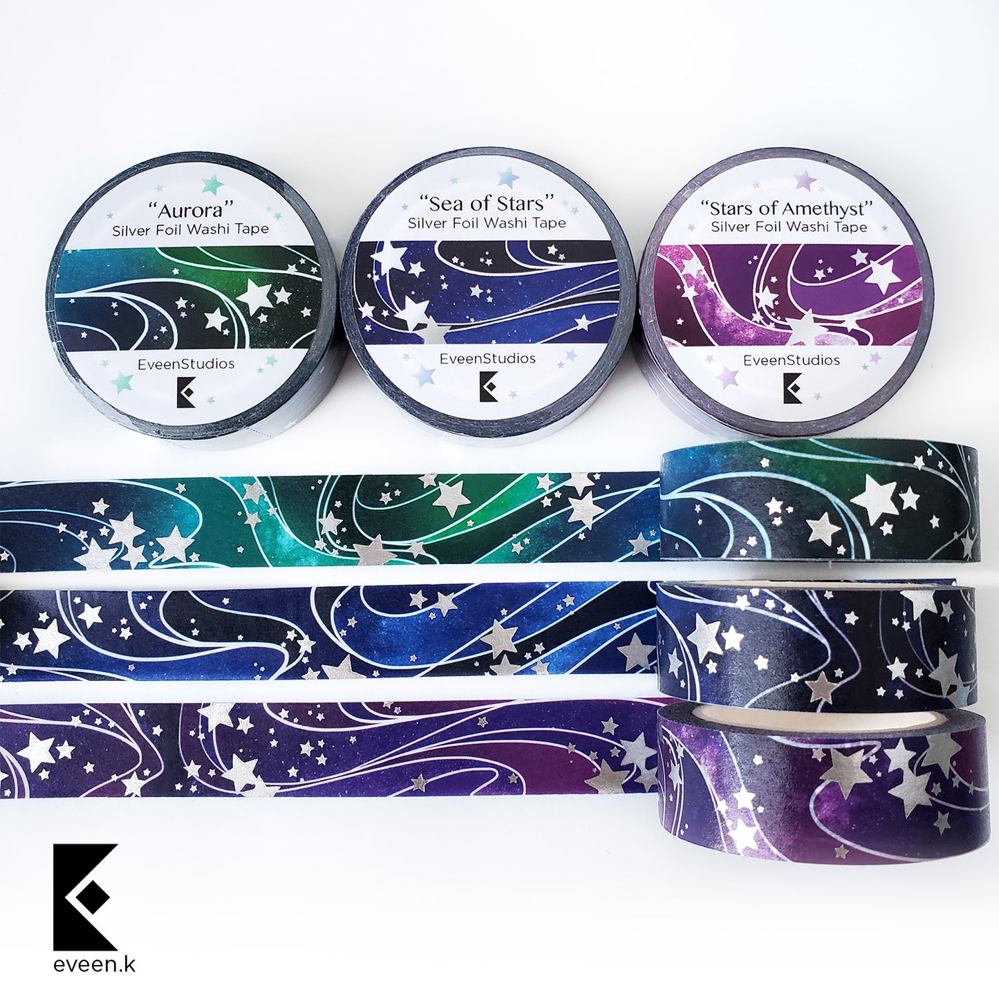 Sea of Stars, Silver Foil Washi Tape