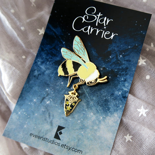 Bee Star Carrier Enamel Pin