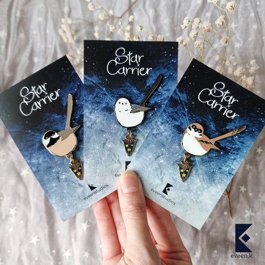 Bird Star Carrier Enamel Pin