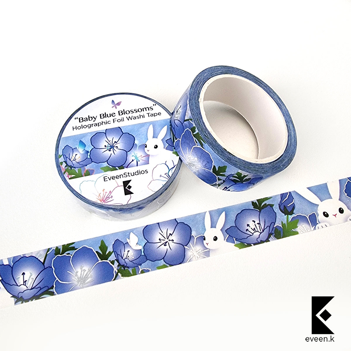 Wolf Forest, Silver Holographic Foil Washi Tape