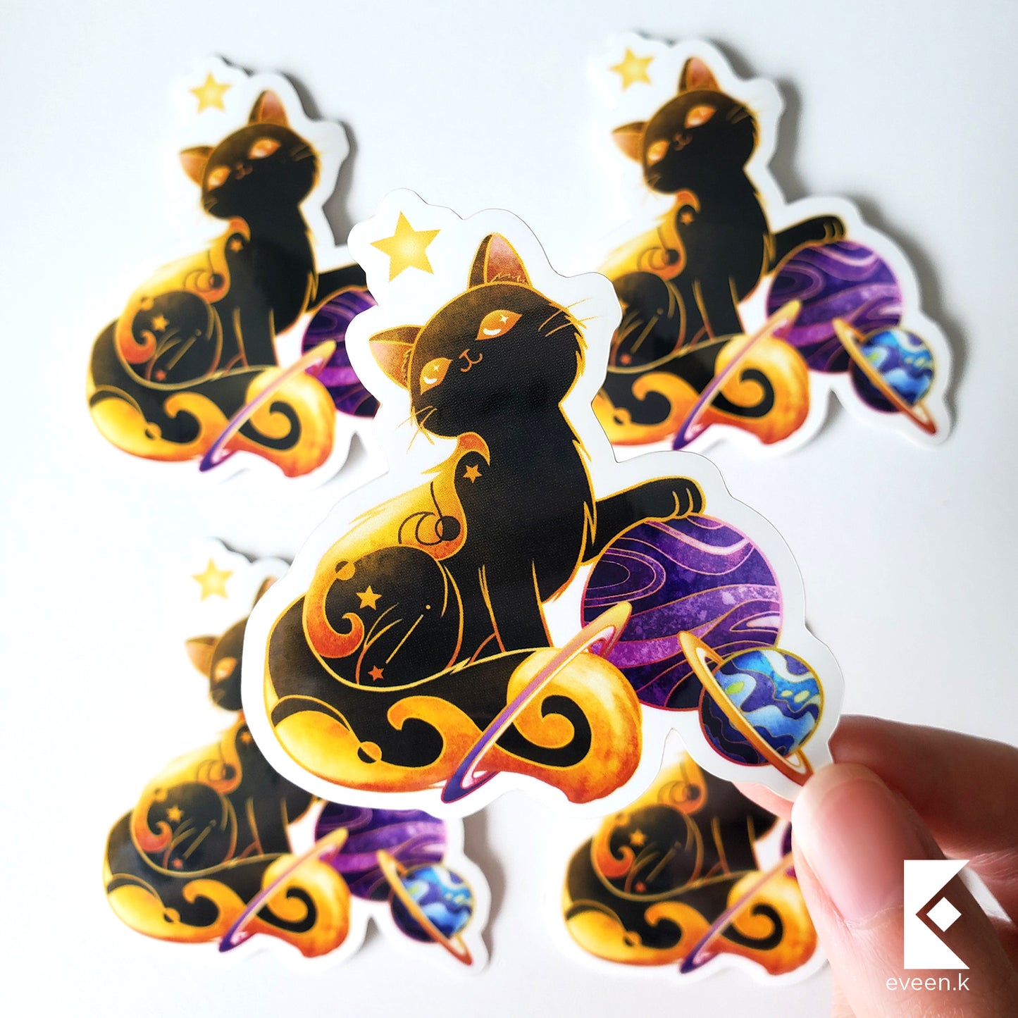 Celestial Cat Vinyl Sticker