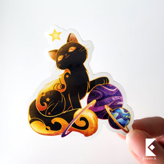 Celestial Cat Vinyl Sticker