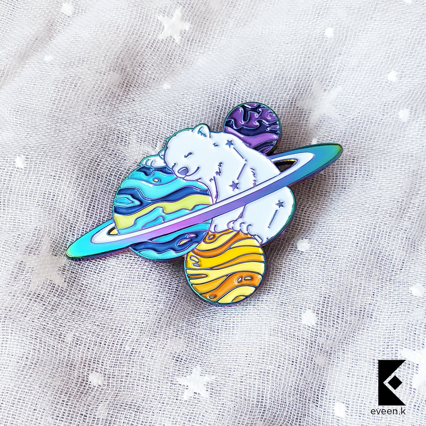 Bear Celestial Companion Enamel Pin