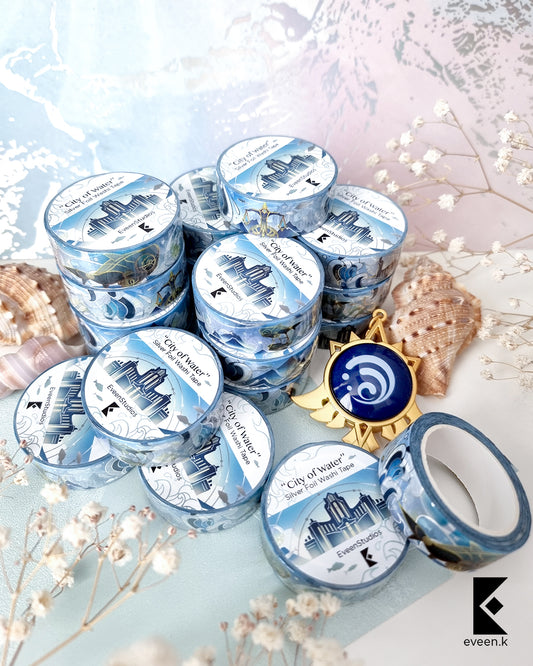 Fontaine, City of Water Foil Washi Tape