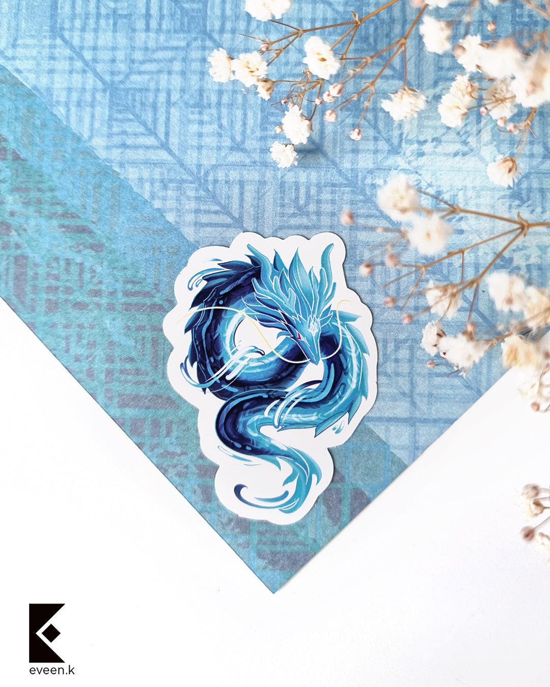 Water Dragon Vinyl Sticker