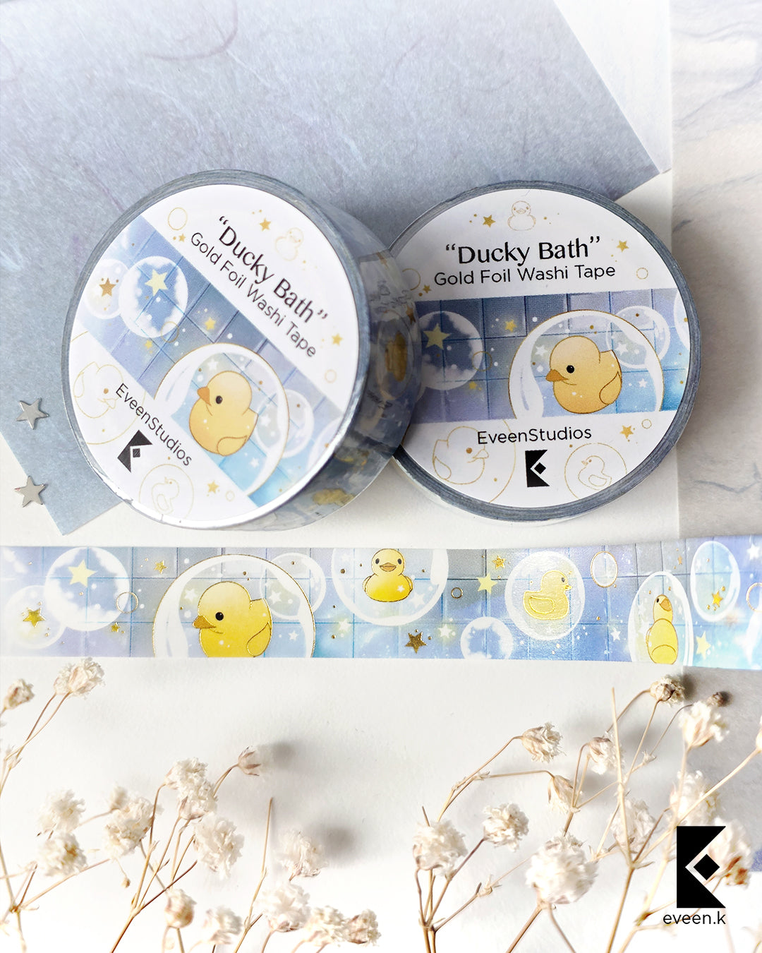 Ducky Bath, Gold Foil Washi Tape