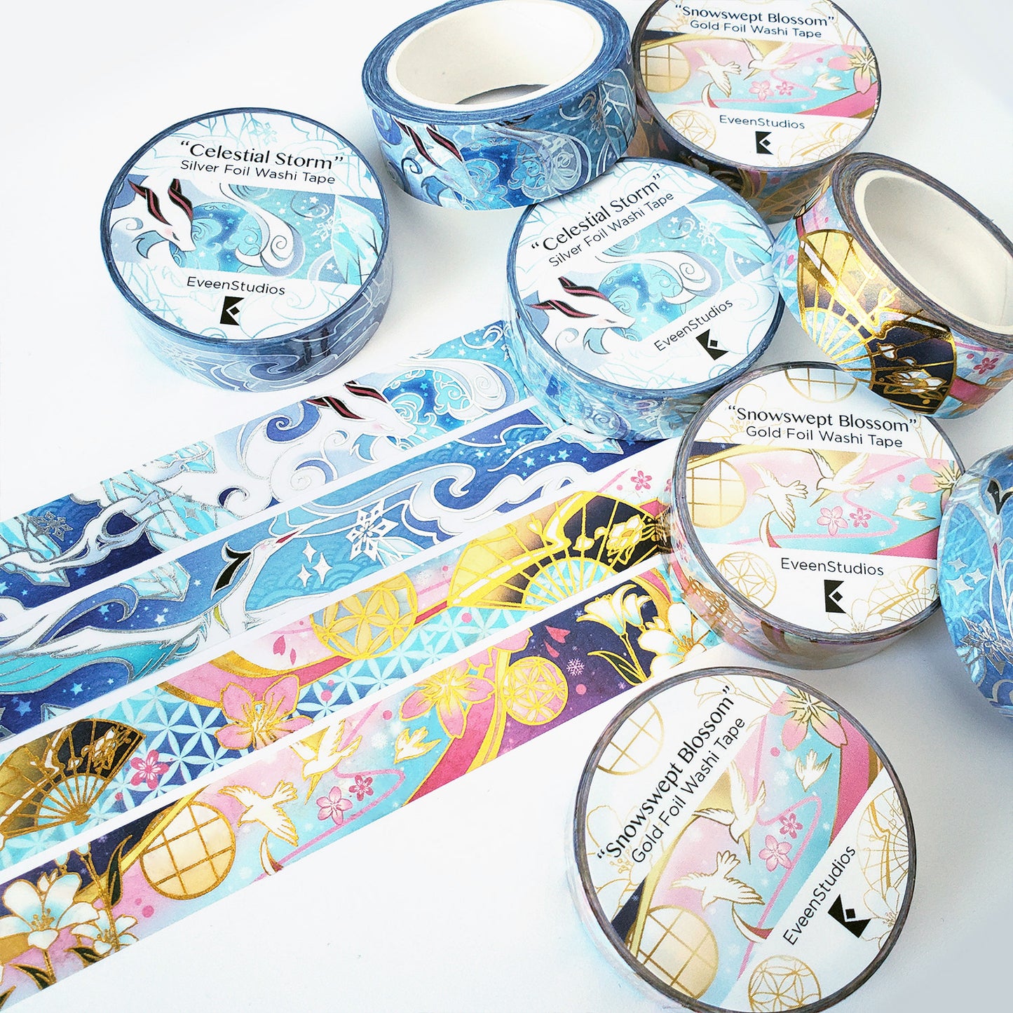 Ayaka Kamisato, Ganyu, Gold Silver Foil Washi Tape