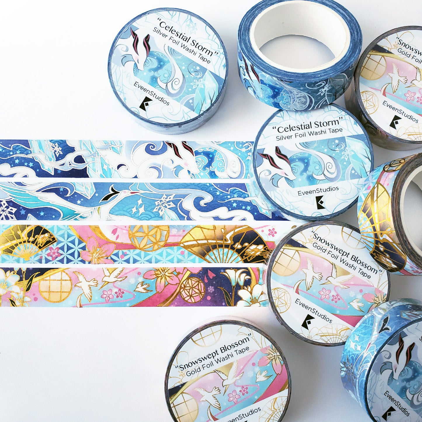 Ayaka Kamisato, Ganyu, Gold Silver Foil Washi Tape