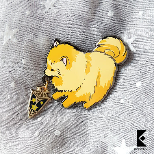 Pomeranian Star Carrier Enamel Pin