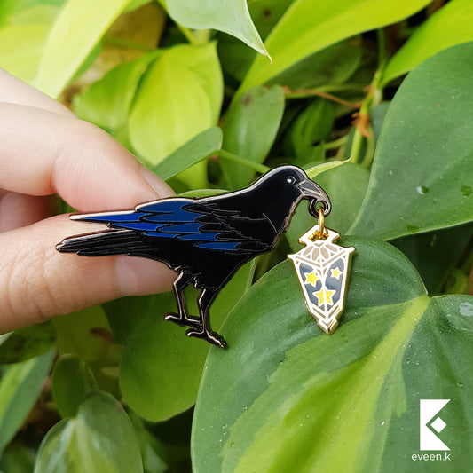 Raven Star Carrier Enamel Pin