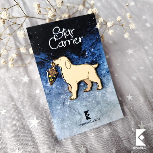 Labrador Retriever Star Carrier Enamel Pin