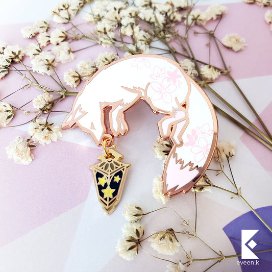 Sakura Fox Star Carrier Enamel Pin