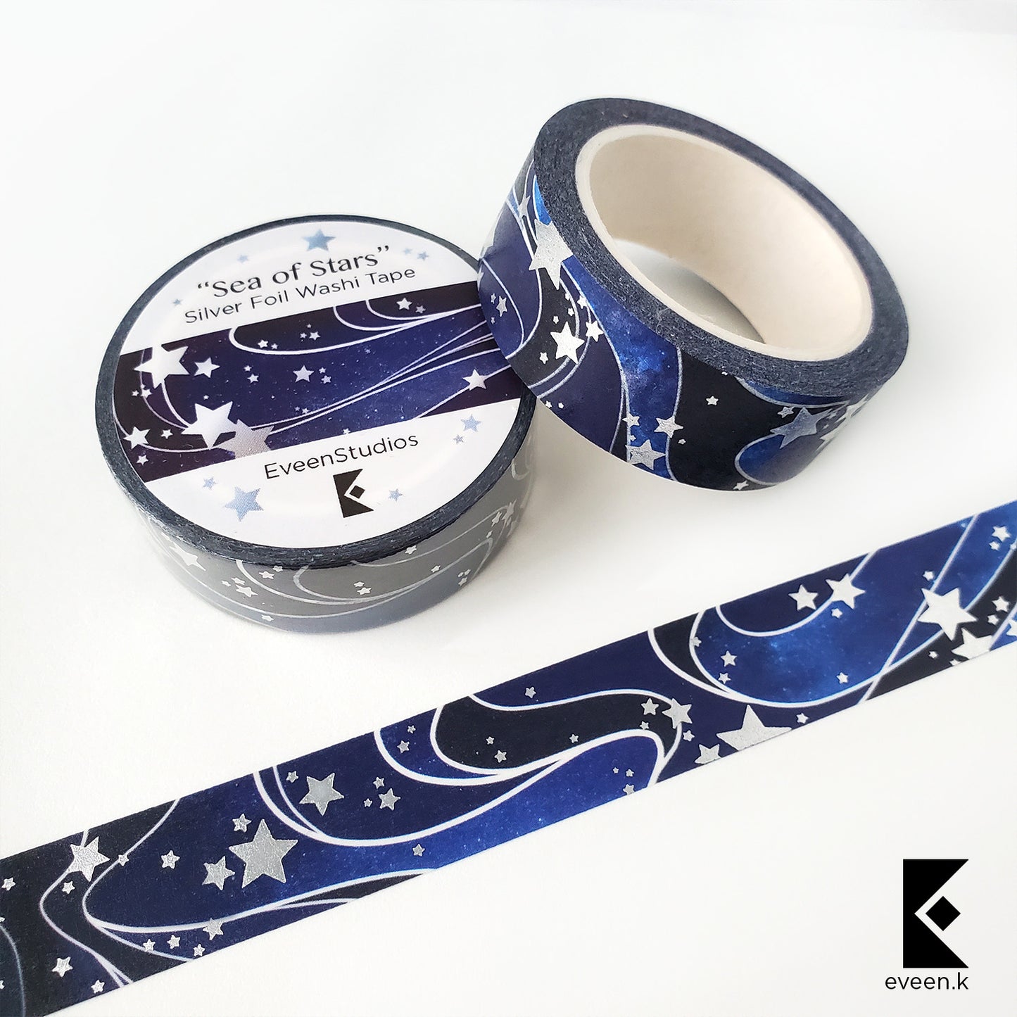 Sea of Stars, Silver Foil Washi Tape