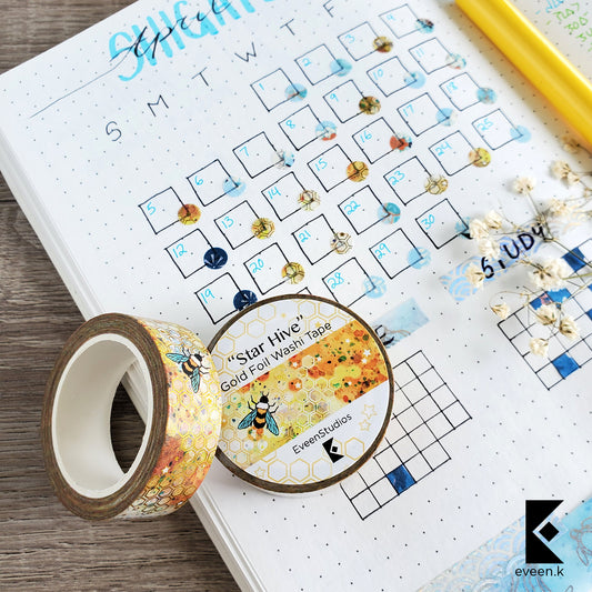Star Hive, Gold Foil Washi Tape