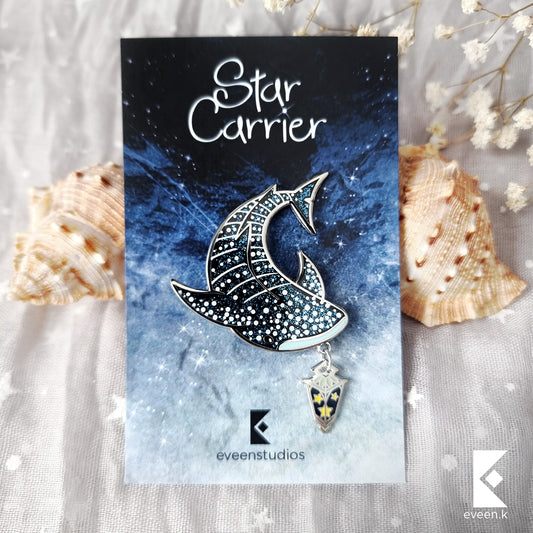 Whale Shark Star Carrier Enamel Pin