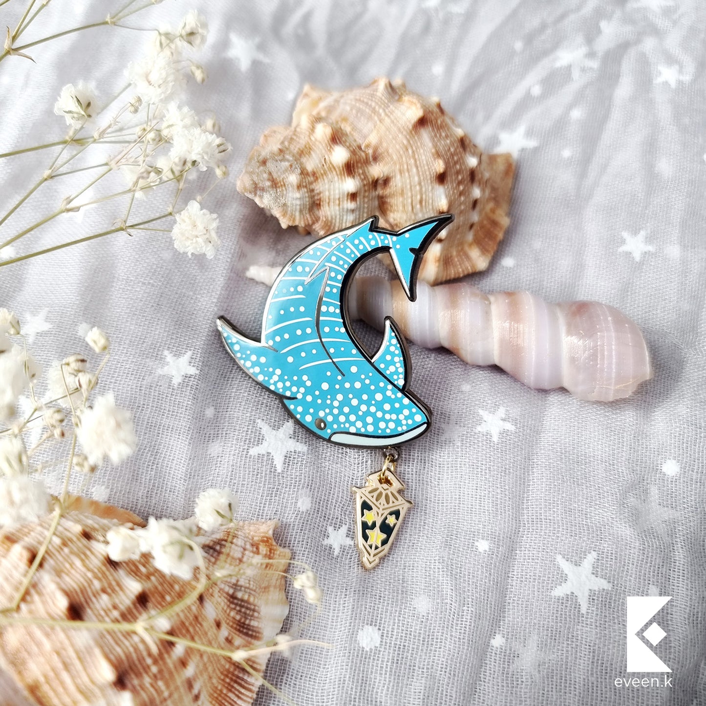 Whale Shark Star Carrier Enamel Pin