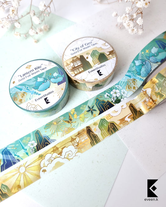 Xiao, Lantern Rite Gold Foil Washi Tape