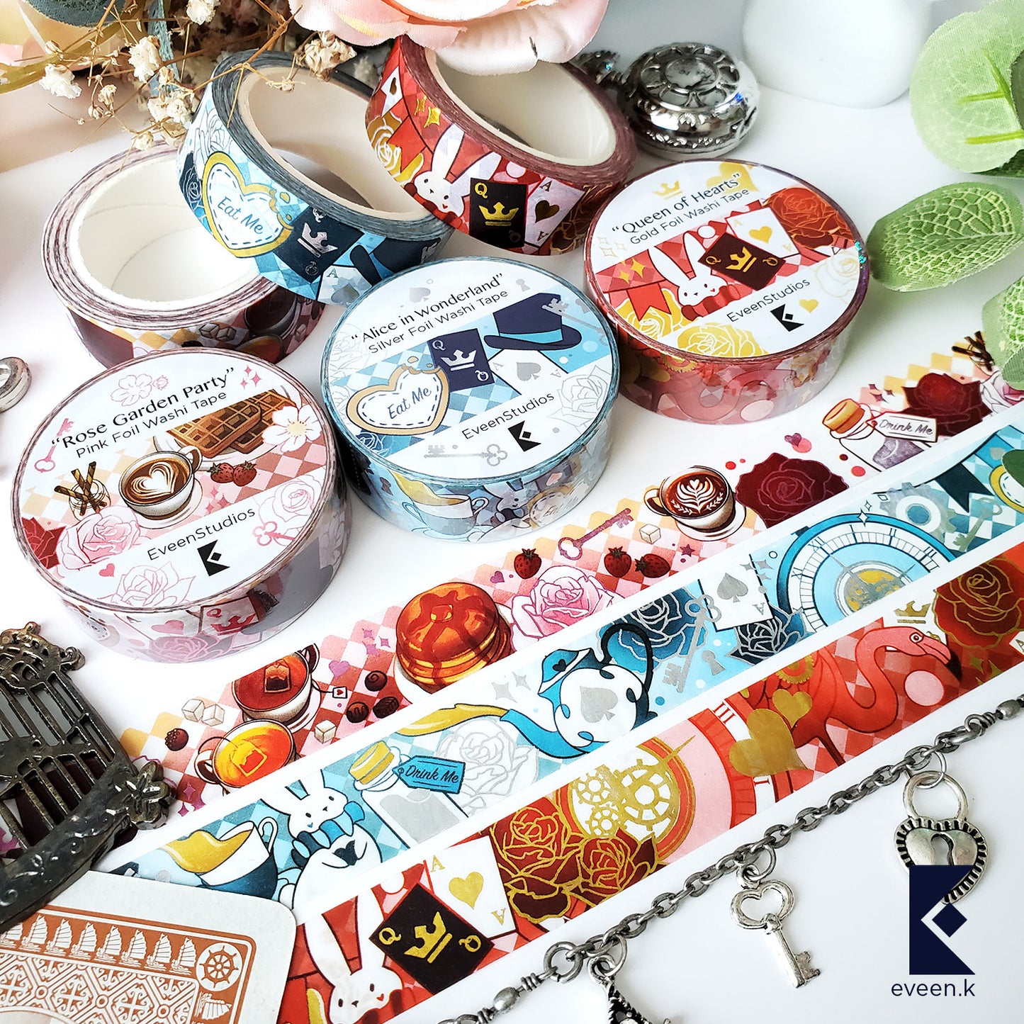 Alice in Wonderland, Foil Washi Tape