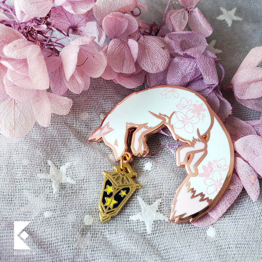 Sakura Fox Star Carrier Enamel Pin