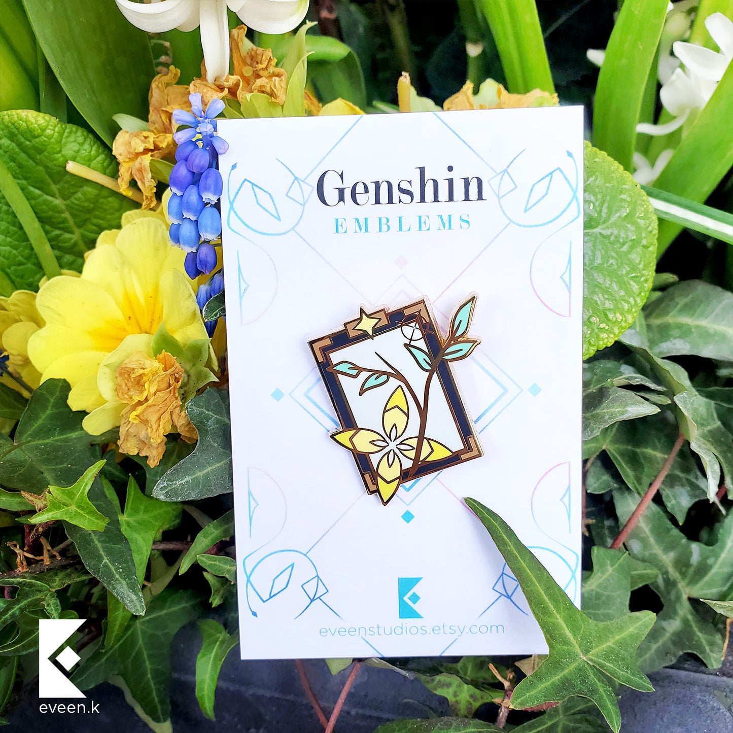 Albedo Genshin Emblem Pin