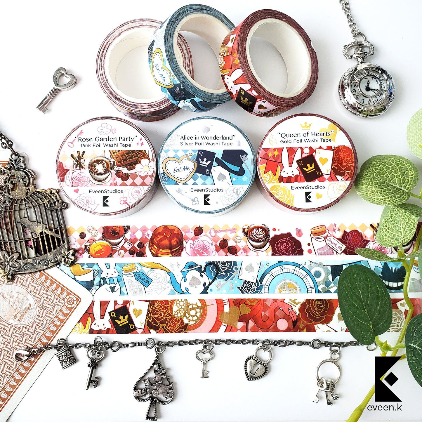 Alice in Wonderland, Foil Washi Tape