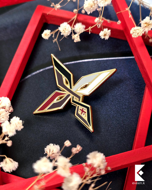 Arlecchino Genshin Emblem Pin