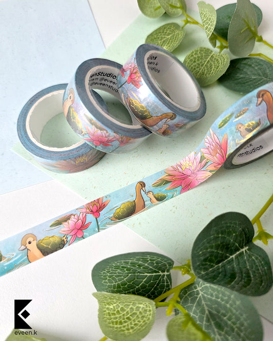 Turtle Duck Pond, Gold Foil Washi Tape
