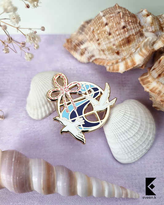 Ayaka Genshin Emblem Pin