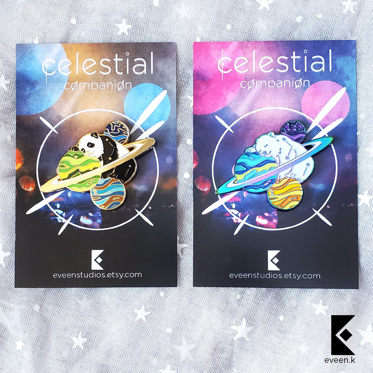 Bear Celestial Companion Enamel Pin