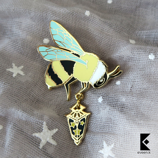 Bee Star Carrier Enamel Pin