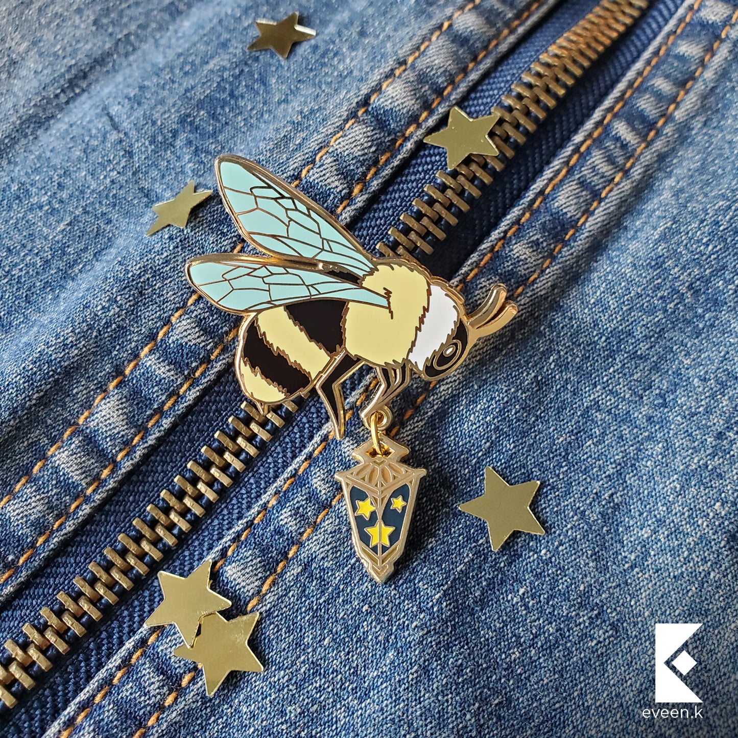 Bee Star Carrier Enamel Pin