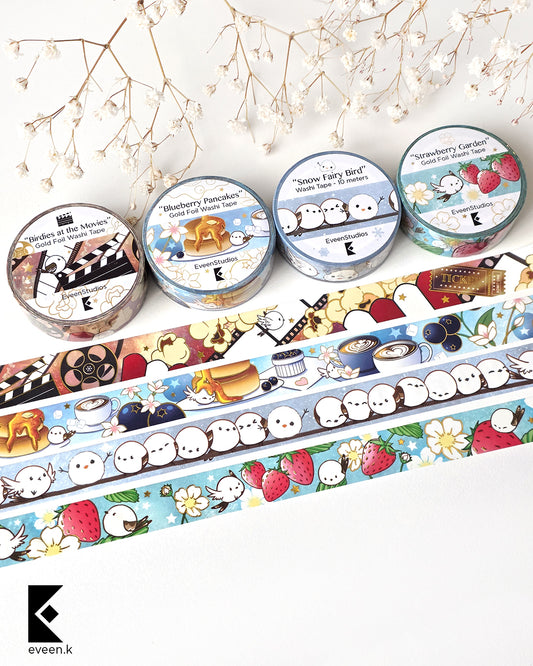 Birdies at the Movies, Gold Foil Washi Tape