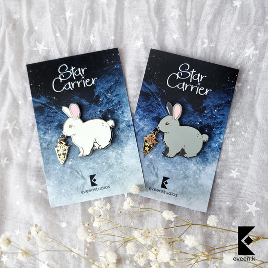 Bunny Star Carrier Enamel Pin