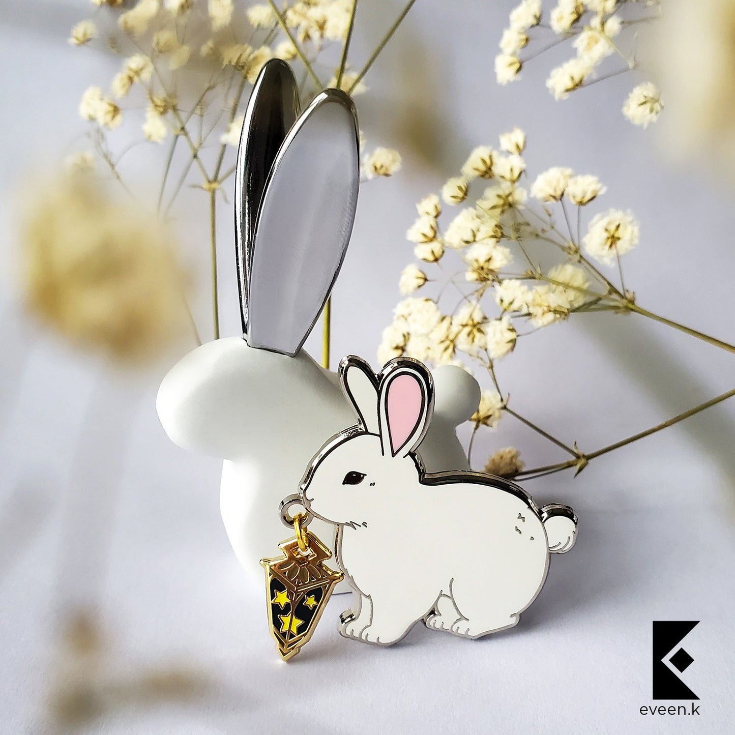 Bunny Star Carrier Enamel Pin