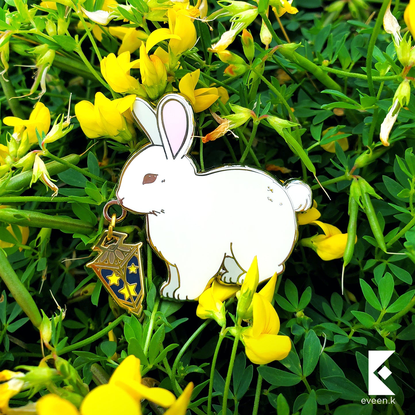 Bunny Star Carrier Enamel Pin
