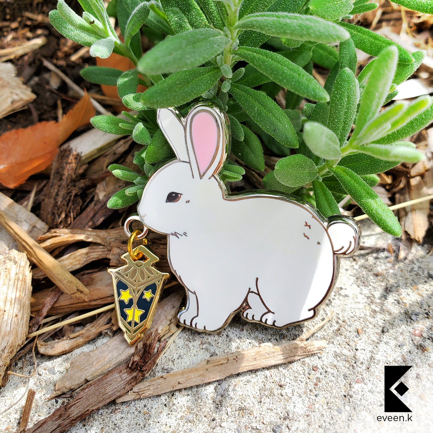 Bunny Star Carrier Enamel Pin
