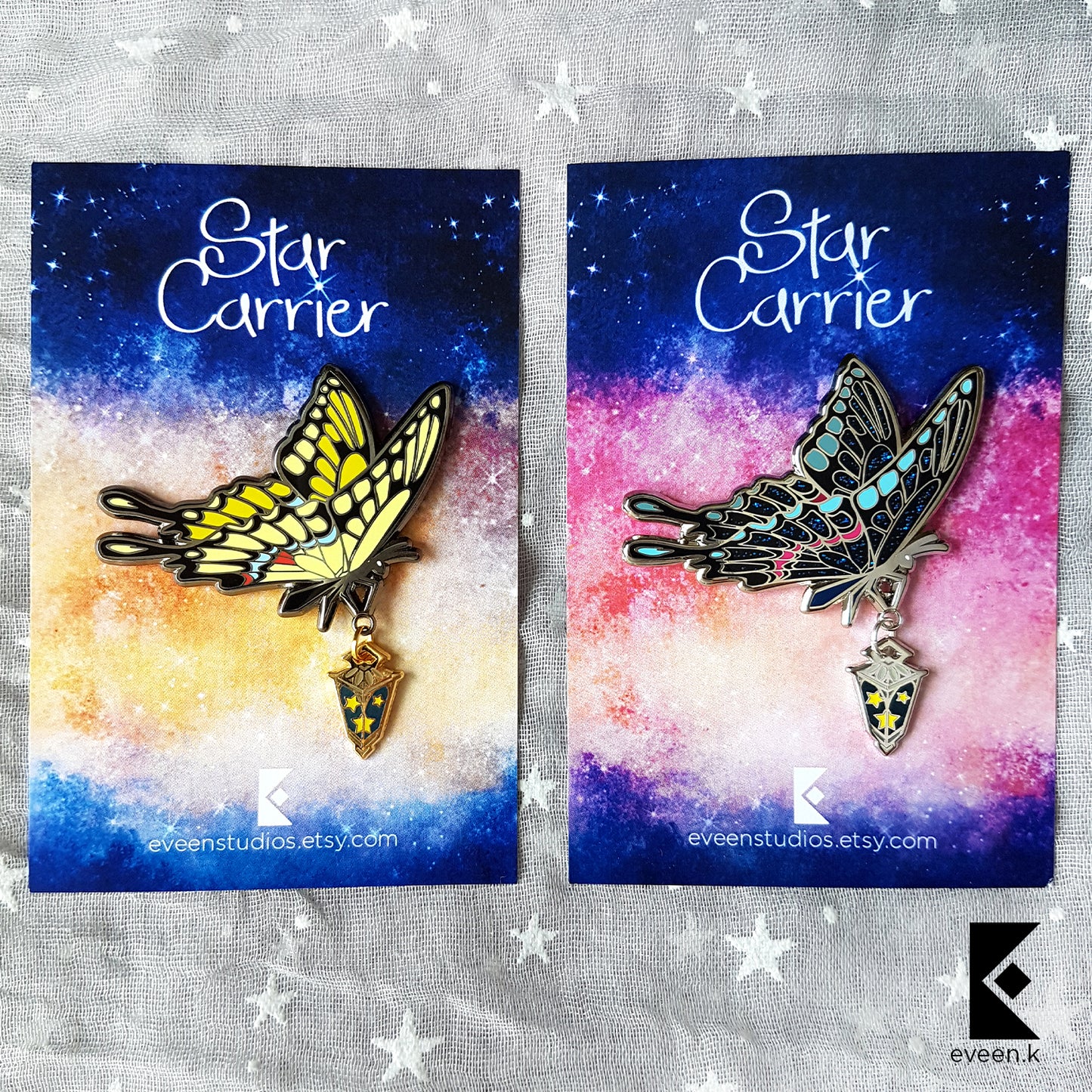 Butterfly Star Carrier Enamel Pin