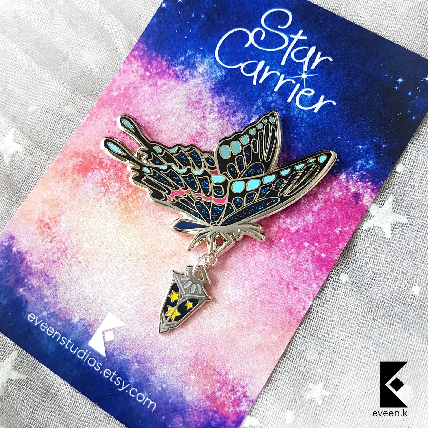 Butterfly Star Carrier Enamel Pin