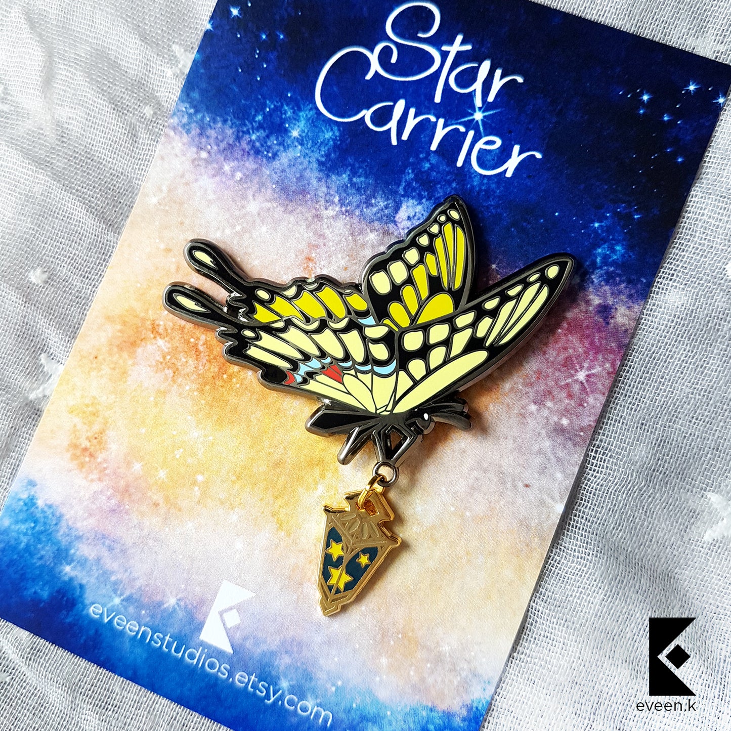 Butterfly Star Carrier Enamel Pin