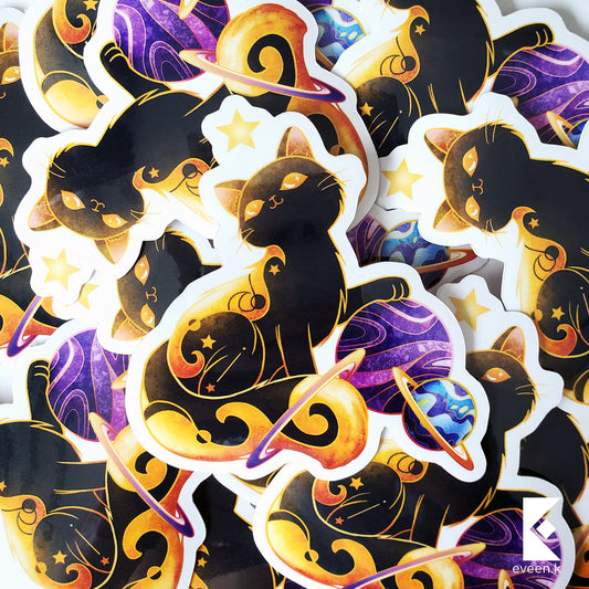 Celestial Cat Vinyl Sticker