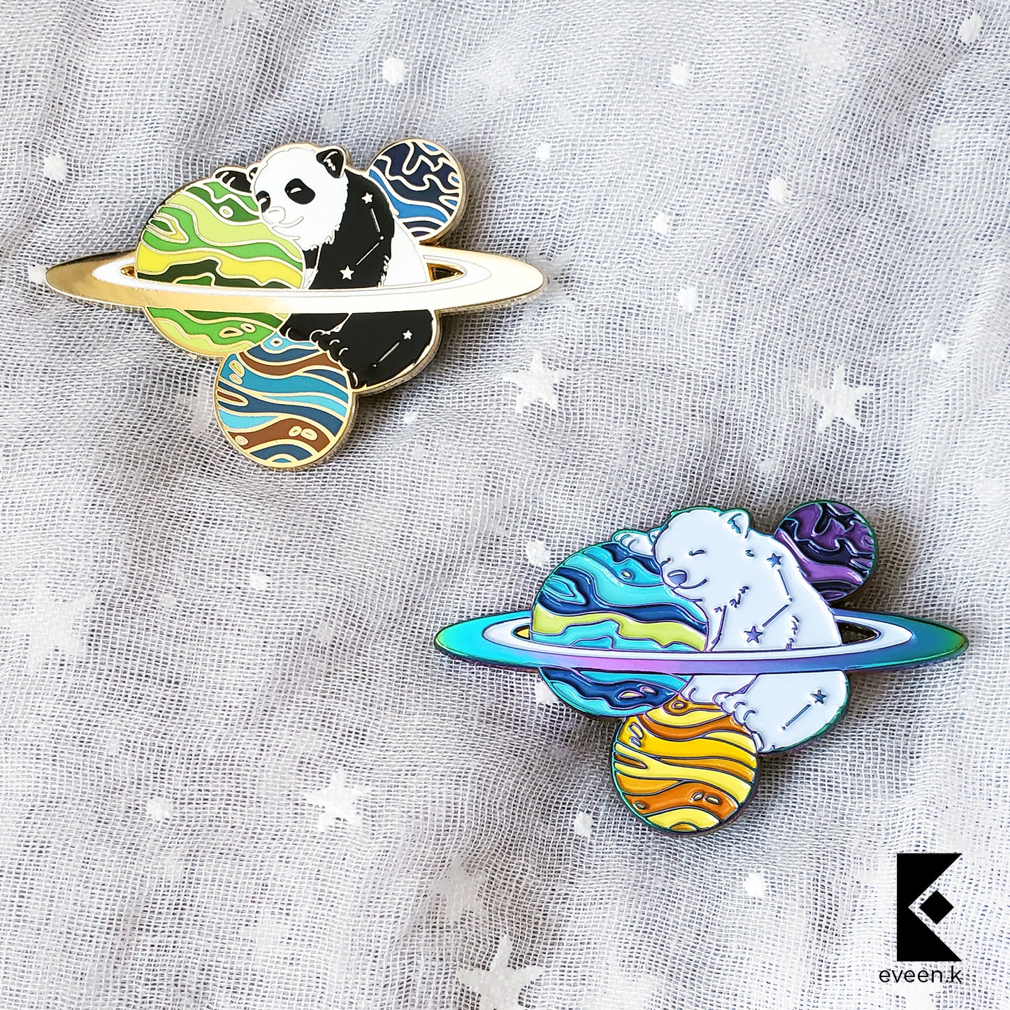 Bear Celestial Companion Enamel Pin