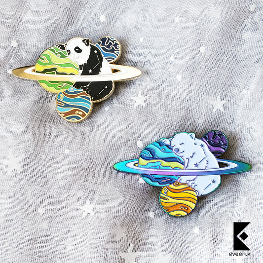 Bear Celestial Companion Enamel Pin