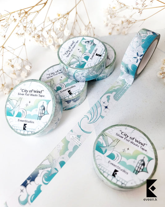 Mondstadt, City of Wind Foil Washi Tape