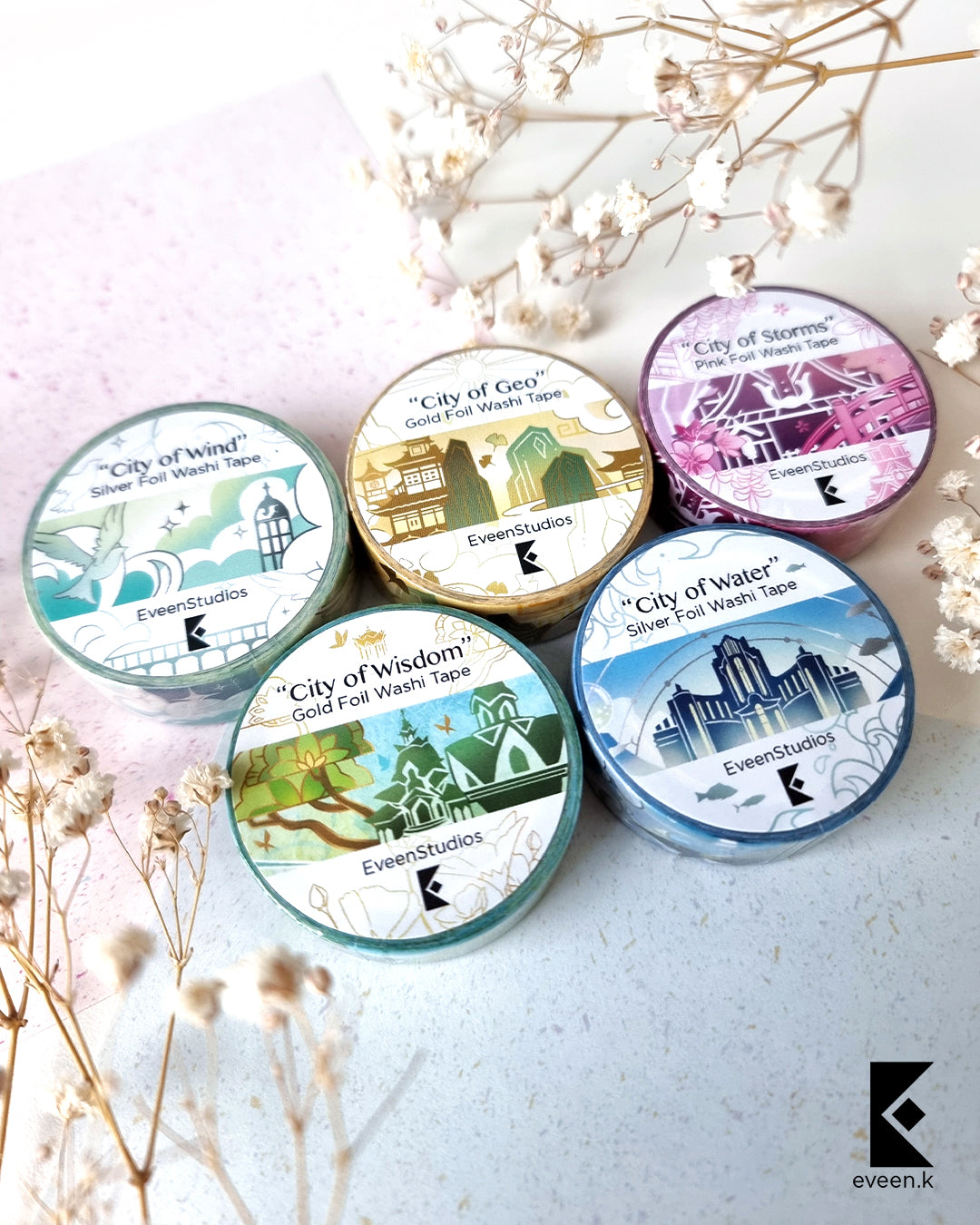 Sumeru, City of Geo Foil Washi Tape