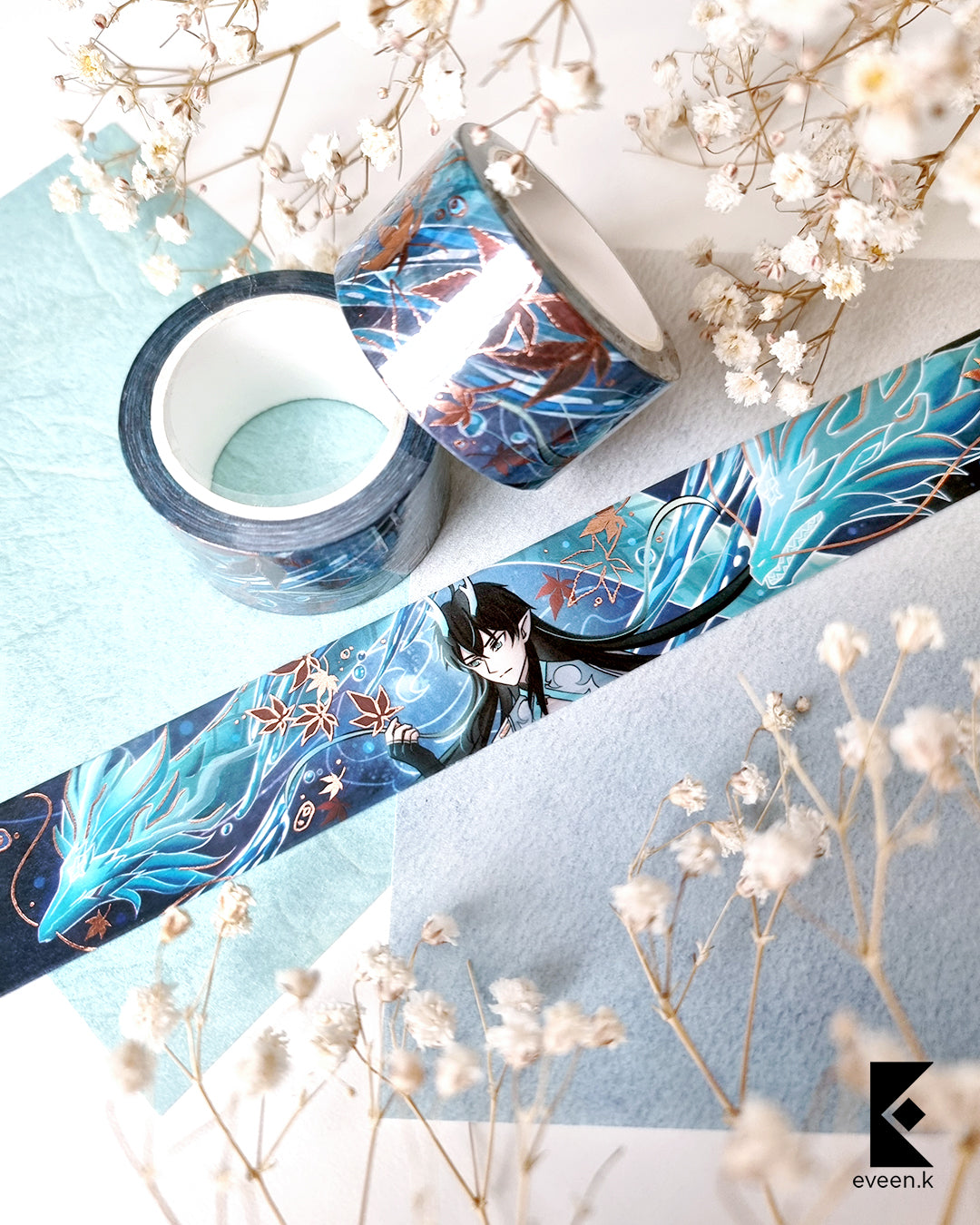 Water Dragon, Dan Heng, Imbibitor Lunae, Rose Gold Foil Washi Tape