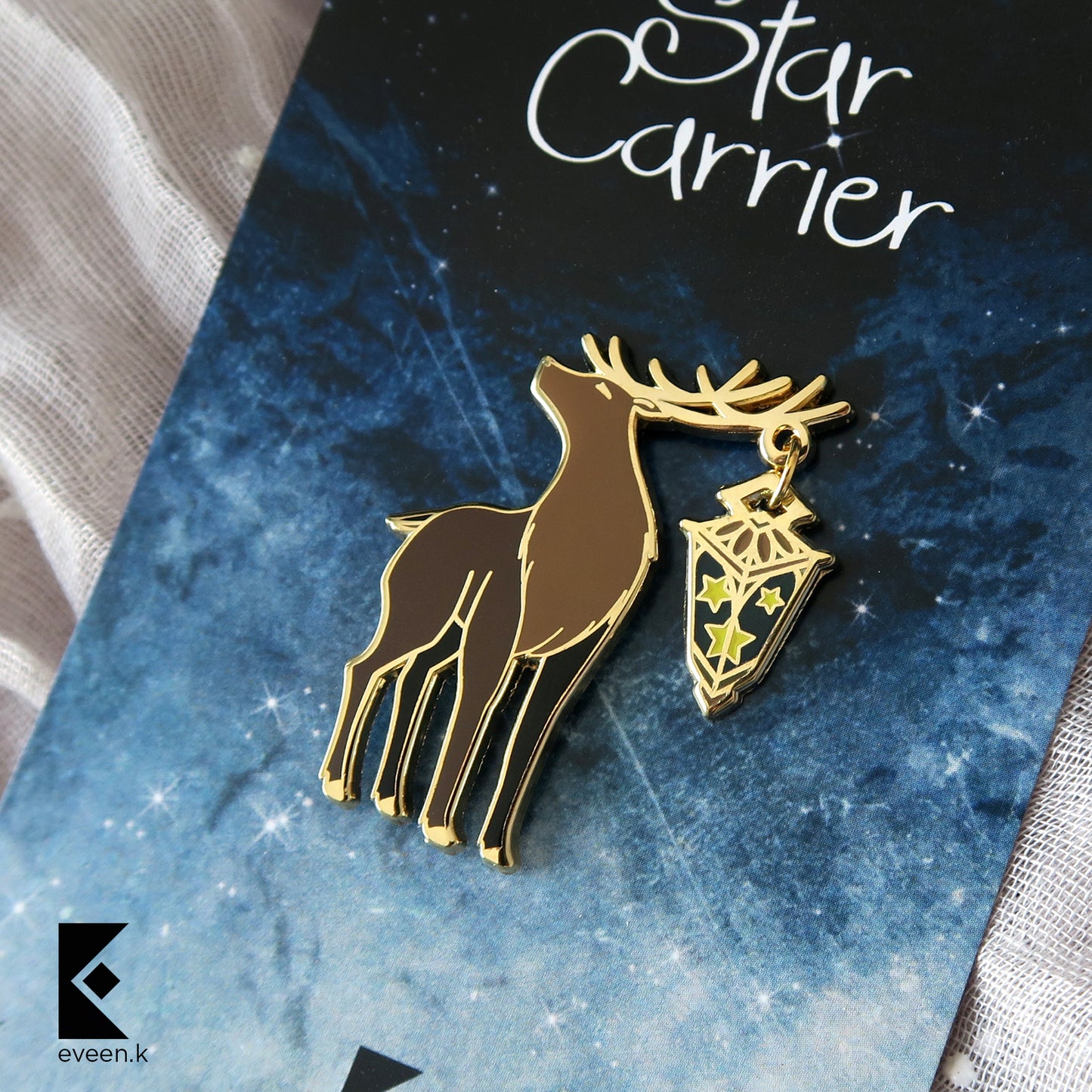Deer Star Carrier Enamel Pin
