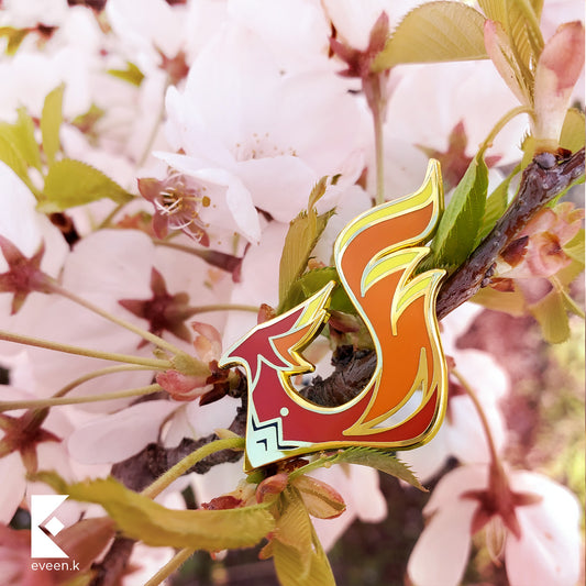 Diluc Genshin Emblem Pin