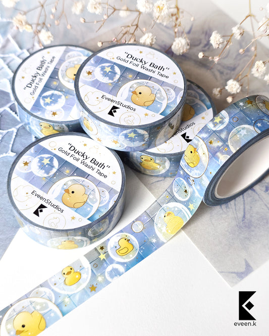 Ducky Bath, Gold Foil Washi Tape